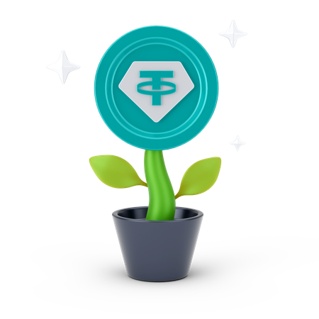 Crypto plant  3D Icon