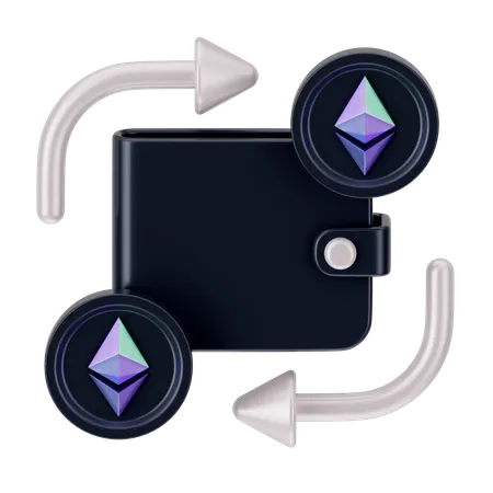 Portefeuille cryptographique  3D Icon