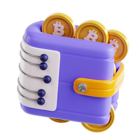 Portefeuille cryptographique  3D Icon