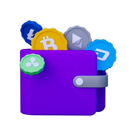 Portefeuille cryptographique  3D Icon