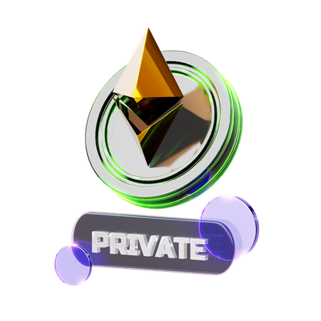 Crypto Private  3D Icon