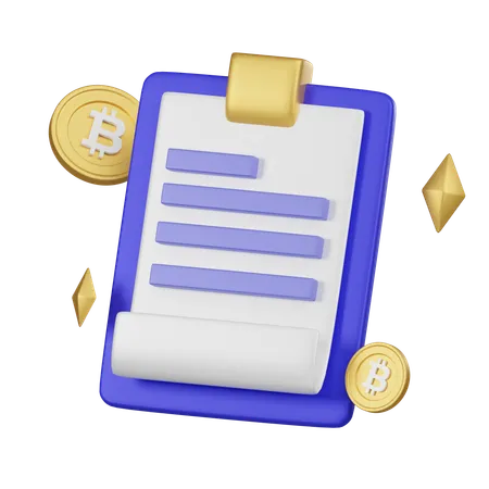 A 3 D Rendering Of A Clipboard Symbolizing Regulation In The Cryptocurrency Space With Bitcoin And Digital Elements Suggesting The Blend Of Law And Technology 3D Icon