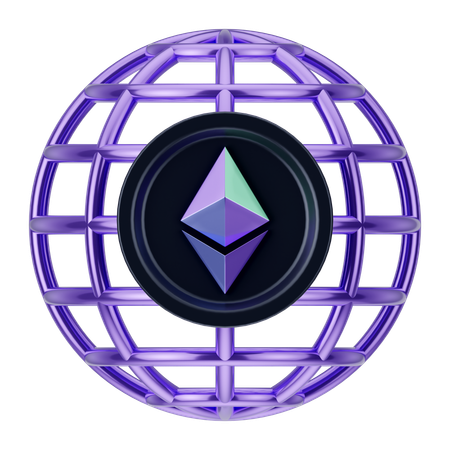 Réseau cryptographique  3D Icon