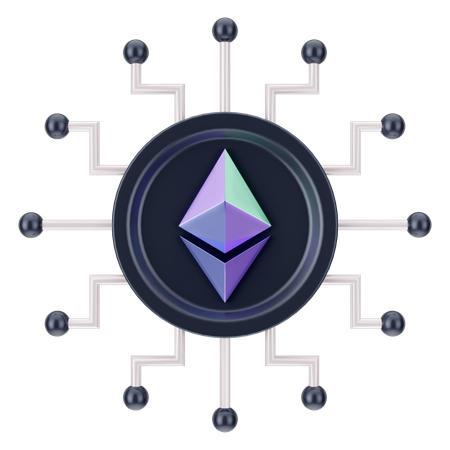 Réseau cryptographique  3D Icon