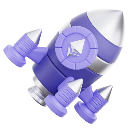Fusée crypto  3D Icon