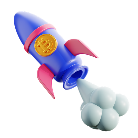 Crypto Rocket  3D Icon