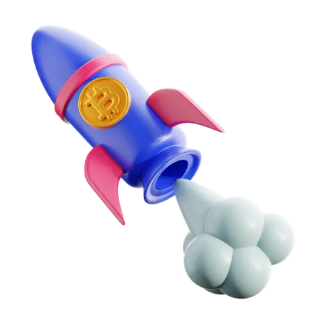 Crypto Rocket  3D Icon