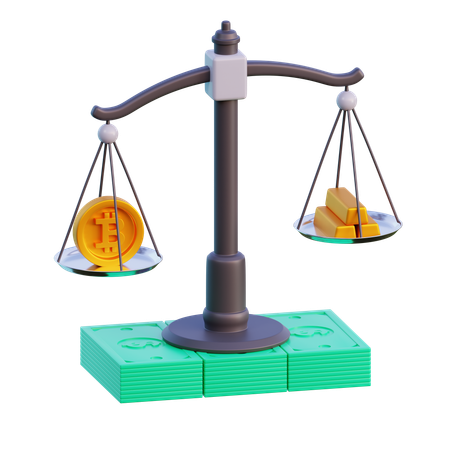 Crypto scales  3D Icon