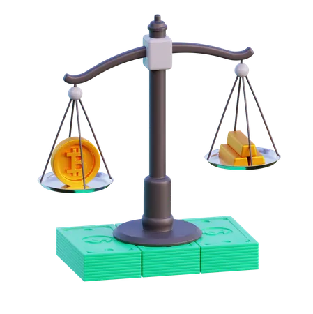 Crypto scales  3D Icon