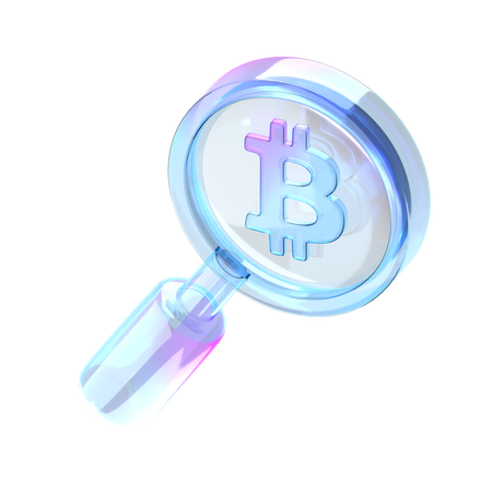Crypto Search  3D Icon