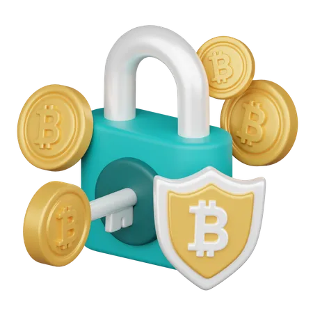 Crypto Security  3D Icon