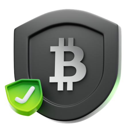 Crypto Security Shield  3D Icon