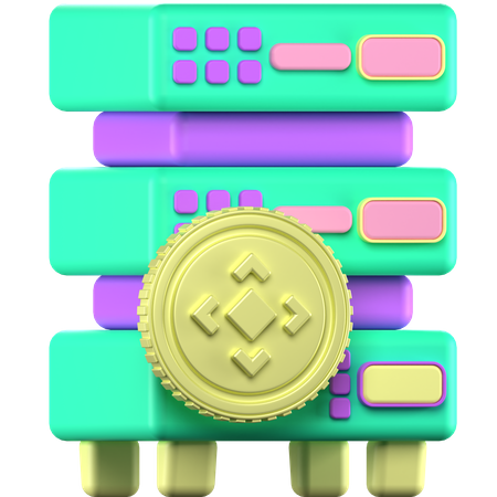 Crypto Server  3D Icon