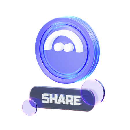 Crypto Share  3D Icon