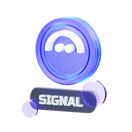 Crypto Signal  3D Icon