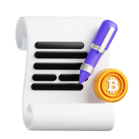 Crypto Smart Contract  3D Icon