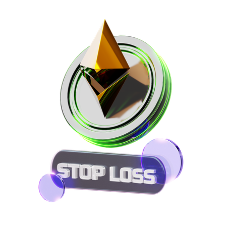 Crypto Stop Loss  3D Icon