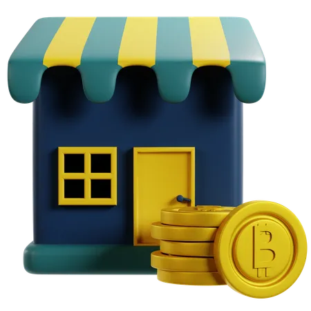 Crypto Storefront Earnings  3D Icon