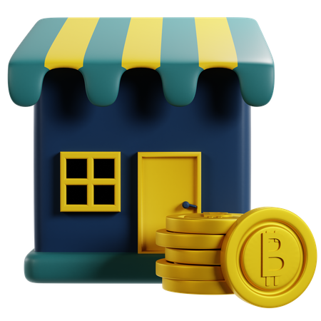 Crypto Storefront Earnings  3D Icon