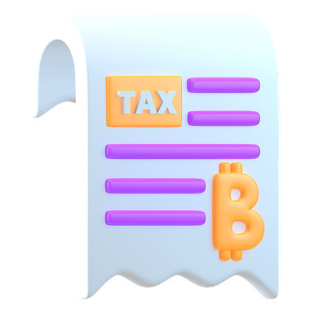 Crypto Tax  3D Icon