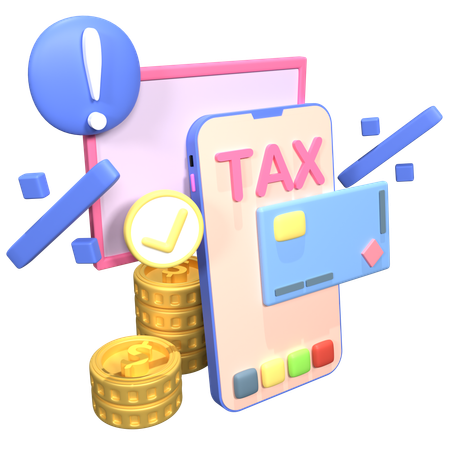 Taxe sur les cryptomonnaies  3D Icon