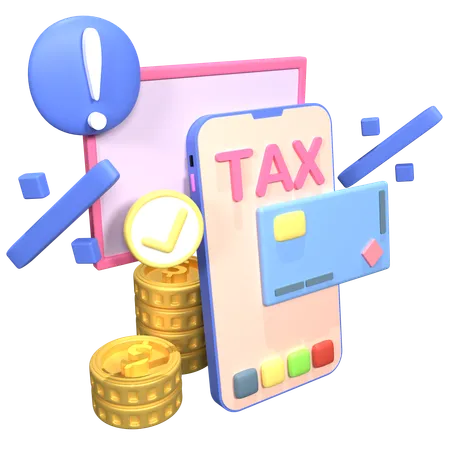 Taxe sur les cryptomonnaies  3D Icon