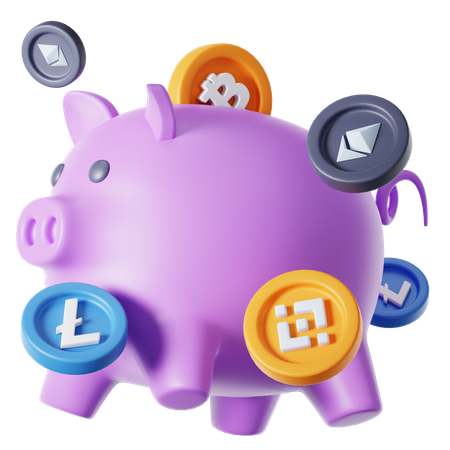 Tirelire crypto  3D Icon