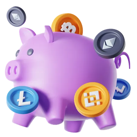 Tirelire crypto  3D Icon