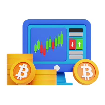 Crypto Trading  3D Icon