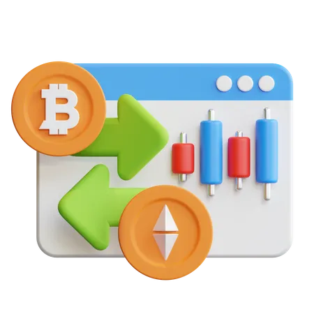 Crypto Trading  3D Icon