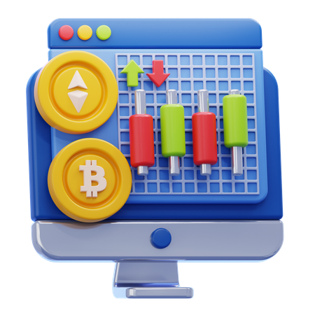 Crypto Trading  3D Icon