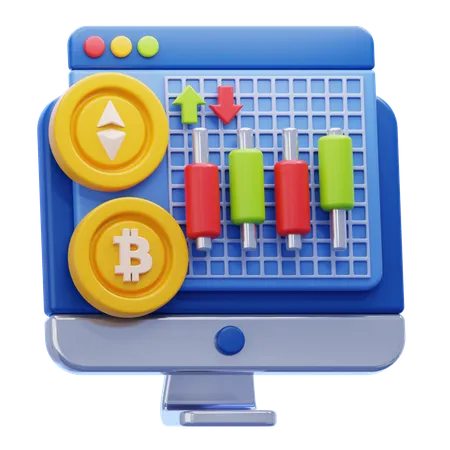 Crypto Trading  3D Icon