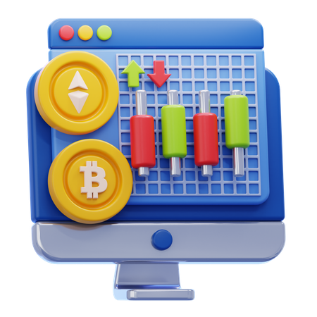 Crypto Trading  3D Icon