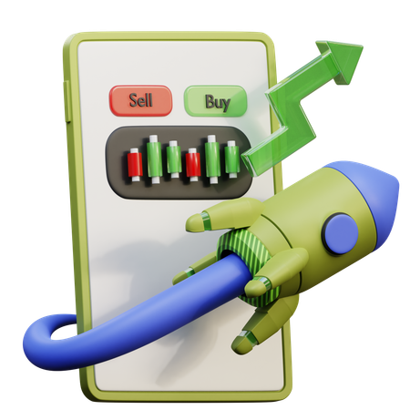 暗号通貨取引プラットフォーム  3D Icon