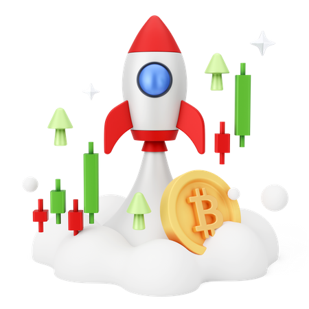 Crypto Trading Startup  3D Icon