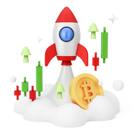 Crypto Trading Startup  3D Icon