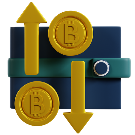 Crypto Transaction Visualization  3D Icon