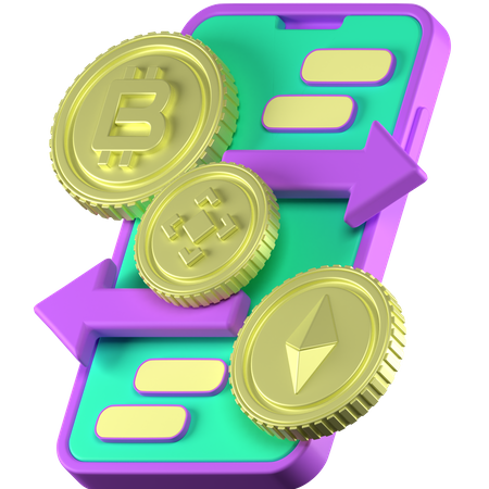 Crypto Transfer  3D Icon