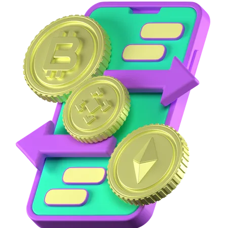 Crypto Transfer  3D Icon