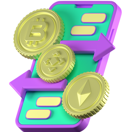 Crypto Transfer  3D Icon