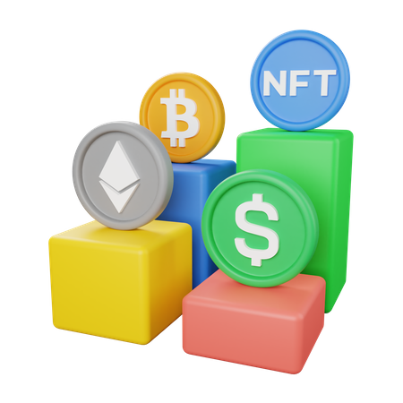 Crypto Value  3D Icon