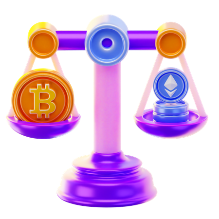 암호화폐 가치 잔액  3D Icon