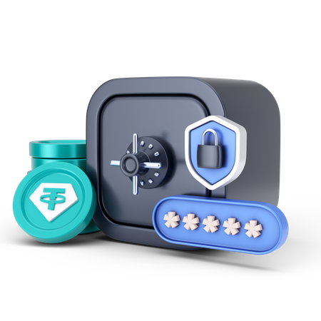 Crypto vault  3D Icon