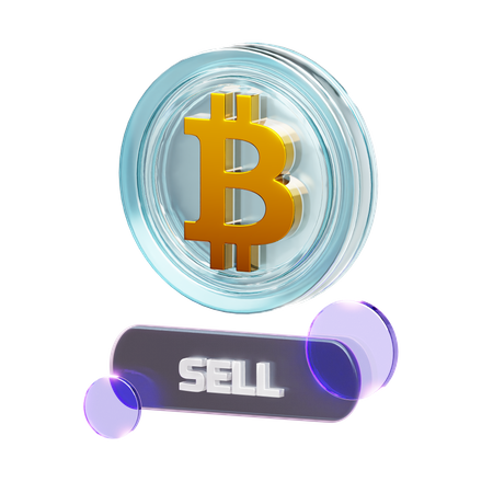 Vente de crypto-monnaies  3D Icon