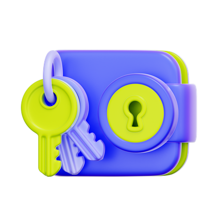 Crypto Wallet Access  3D Icon