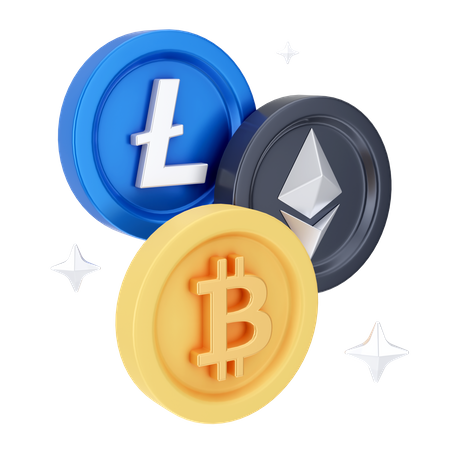 Cryptocurrencies  3D Icon