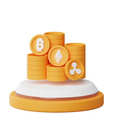 Cryptocurrency  3D Icon