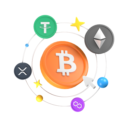 Cryptocurrency  3D Icon