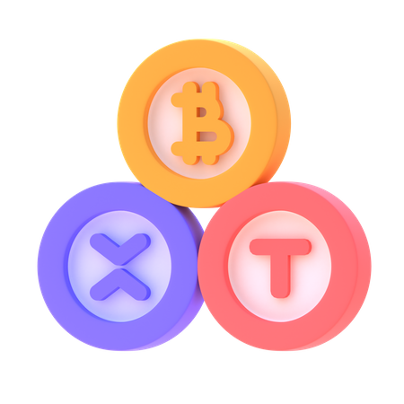 Cryptocurrency  3D Icon