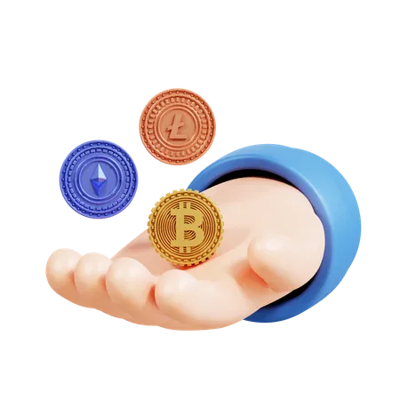 Cryptocurrency  3D Icon